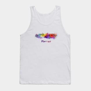 Florence skyline in watercolor Tank Top